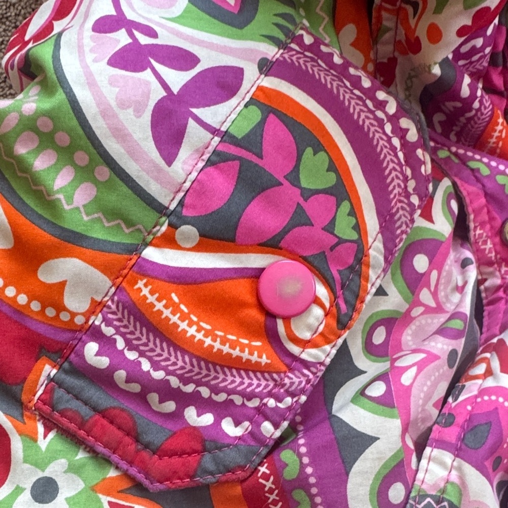 Hanna Anderson Colorful Paisley Kids Hooded Jacket 5T - Picture 6 of 9